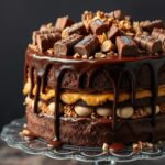Chocolate Snickers Layer Cake