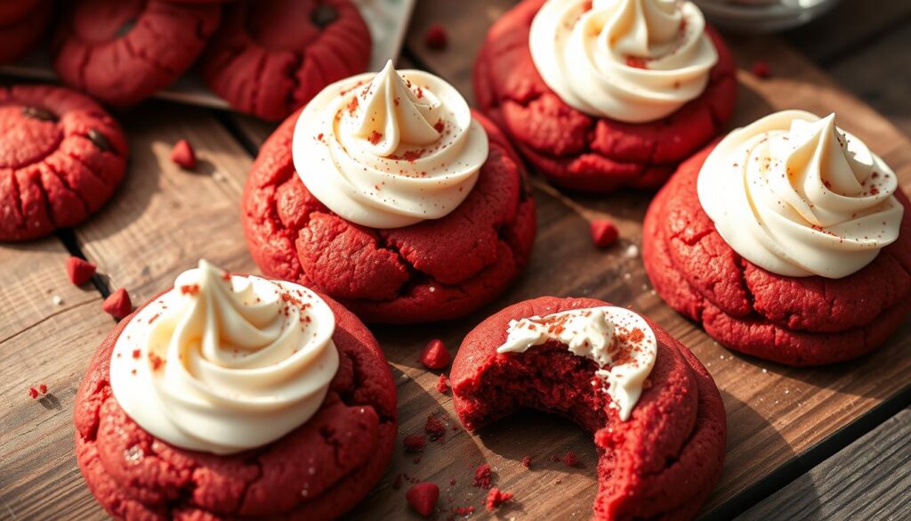 Red Velvet Cookies with Cream Cheese Frosting