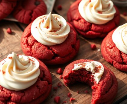 Red Velvet Cookies with Cream Cheese Frosting