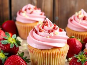 Strawberry Crunch Cupcakes