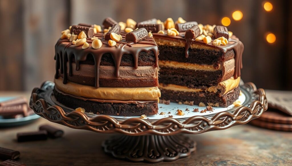 chocolate snickers layer cake chocolate snickers layer cake
