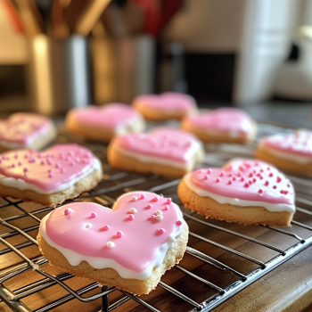 Pink & White Heart Cookies