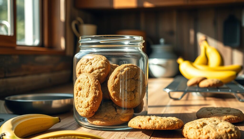 homemade banana cookies storage