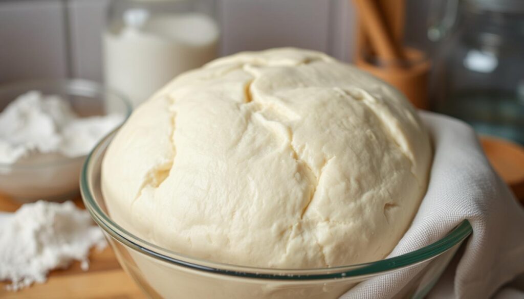 homemade bread rising