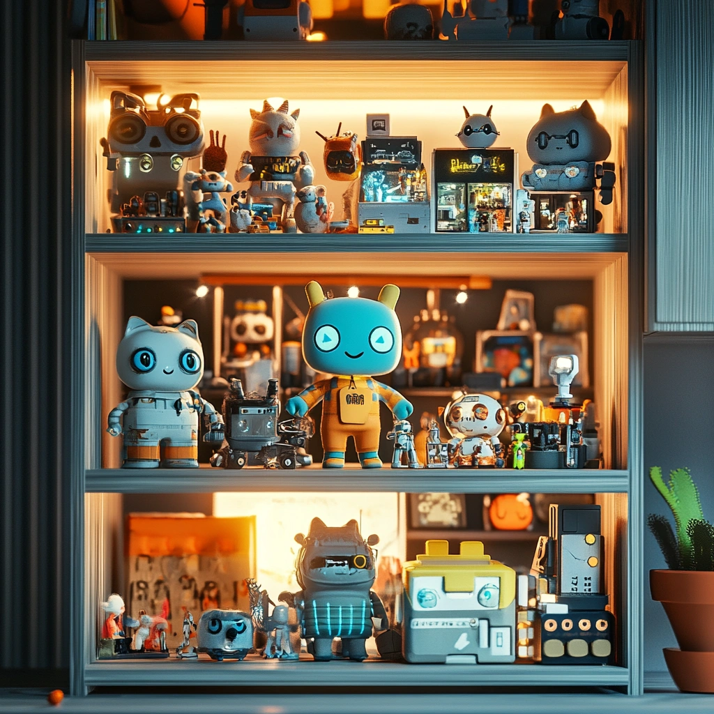 Finished Labubu DIY custom figure on shelf