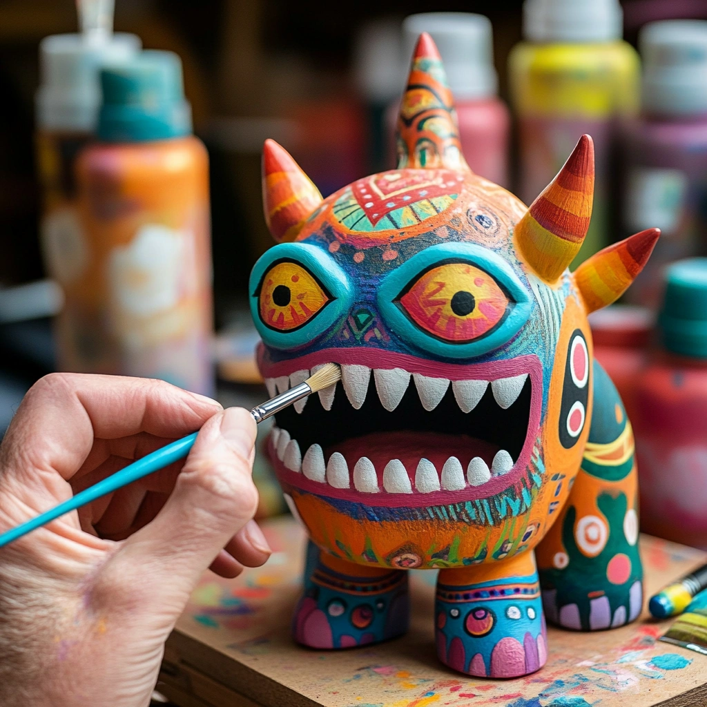 Painting Labubu DIY figure