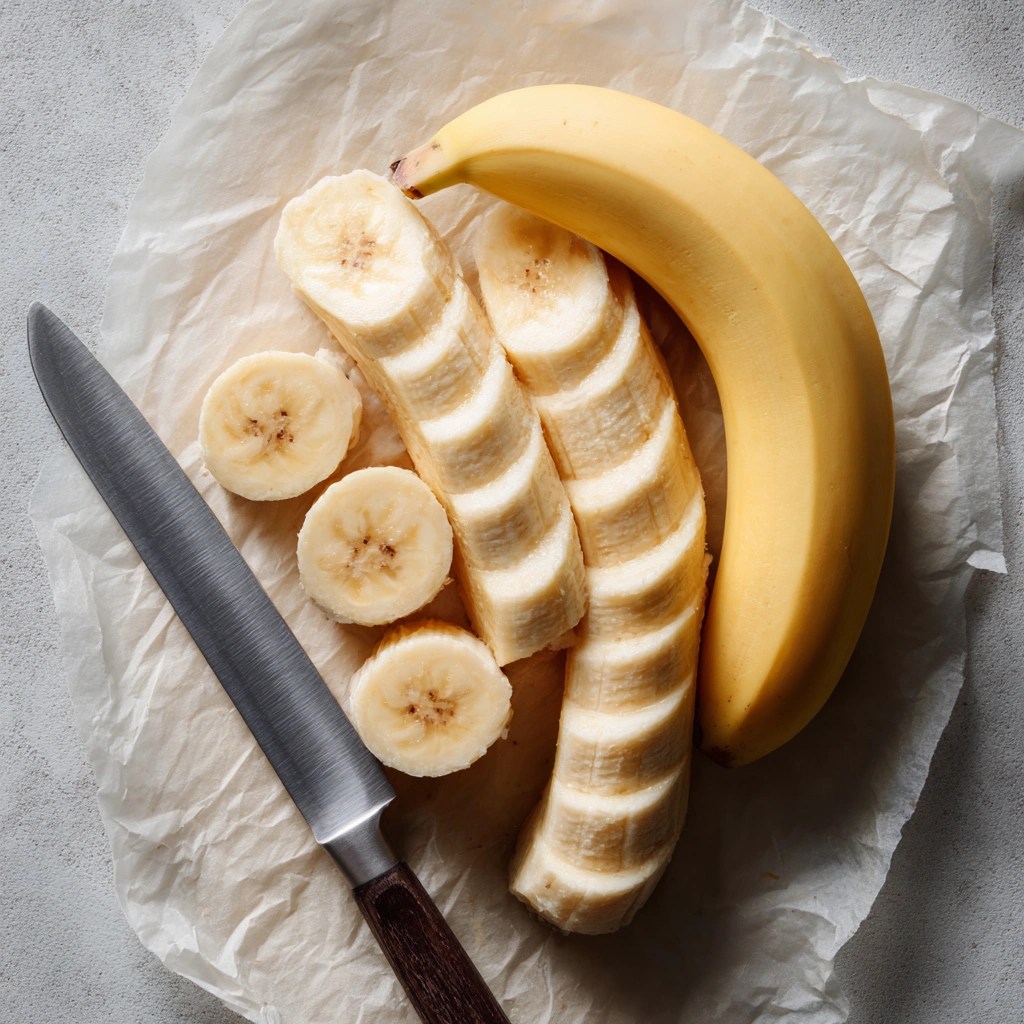 Sliced bananas for air fryer chips
