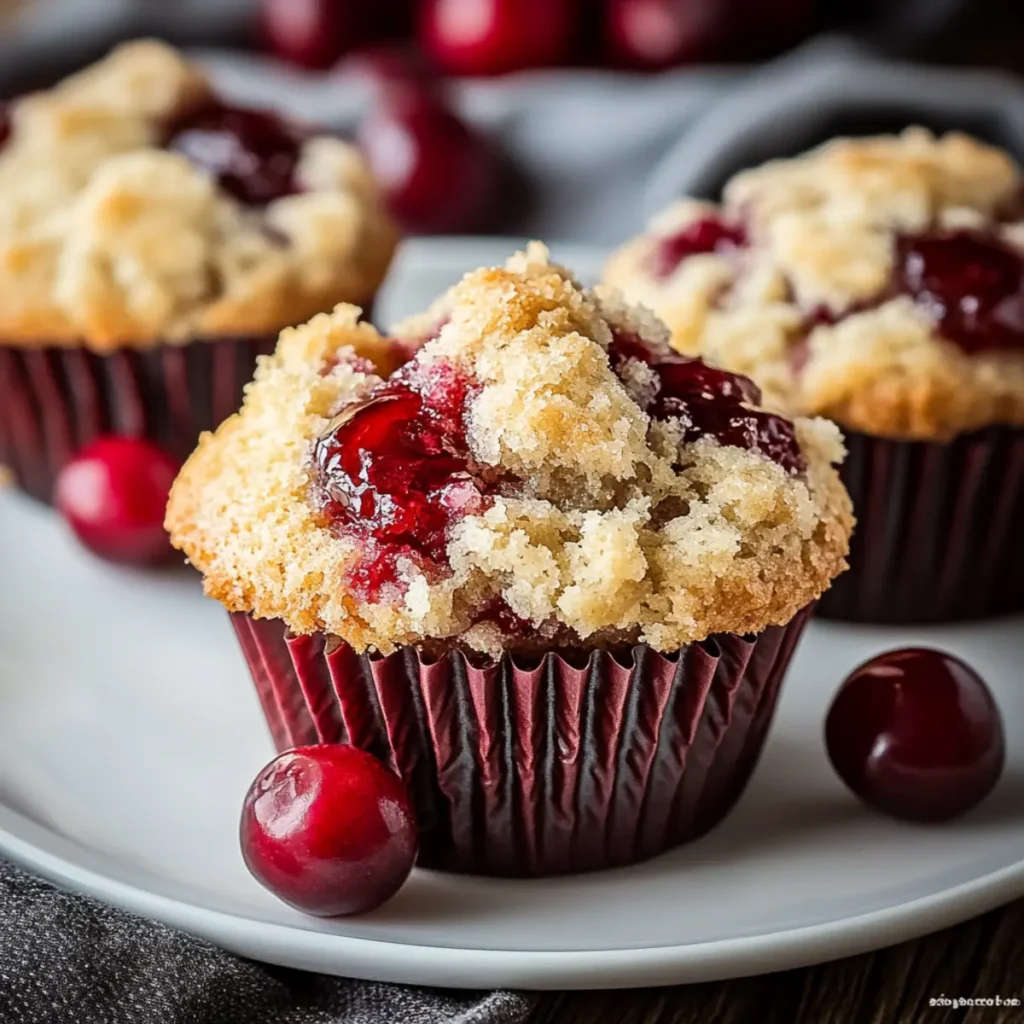Cherry Cobbler Muffins