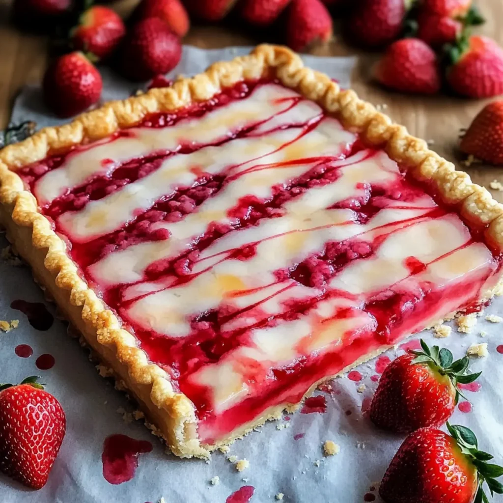 Strawberry Pop Tart Slab Pie