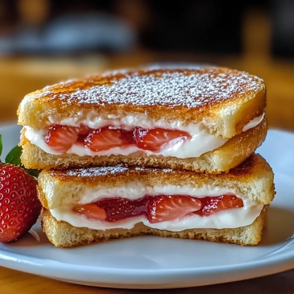 Fried Strawberry Cheesecake Sandwiches