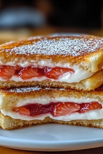 Fried Strawberry Cheesecake Sandwiches