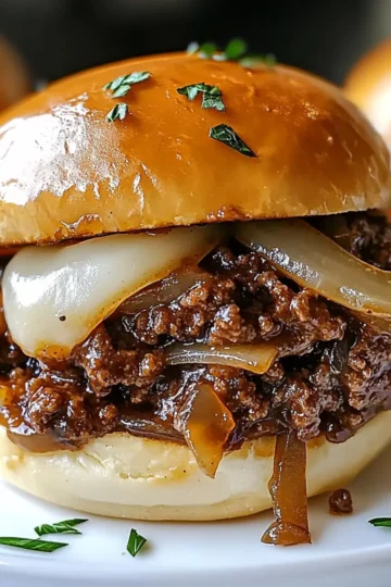 French Onion Beef Sloppy Joes