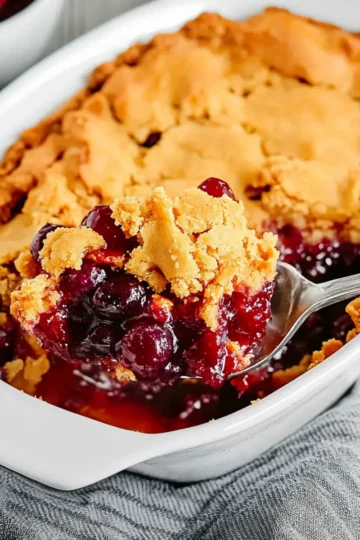 Peanut Butter and Jelly Cobbler