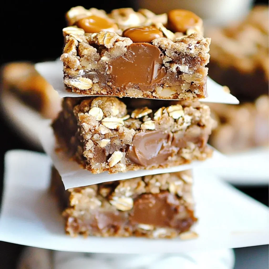 Rolo Oatmeal Cookie Bars Recipe