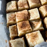 apple cinnamon blondies with maple cream cheese frosting