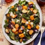 Warm Roasted Veggie Salad with Maple Dijon Vinaigrette