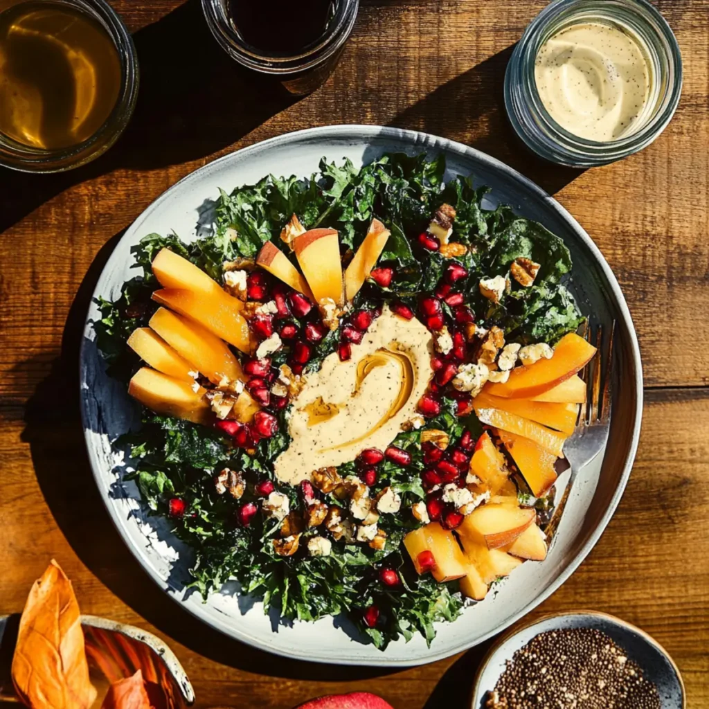 Fall Harvest Salad with Maple Tahini Dressing
