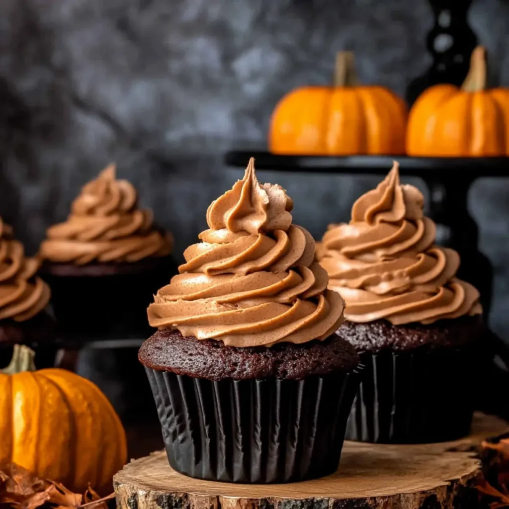 Chocolate Pumpkin Cupcakes