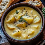 Cheddar Garlic Herb Potato Soup | Cozy & Creamy Comfort Food