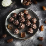 Chocolate Date Balls (Easy 3 Ingredient Recipe)