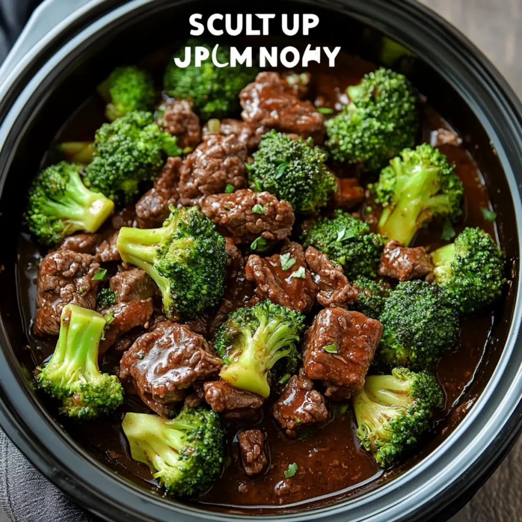 Slow Cooker Beef and Broccoli - cookupjoy
