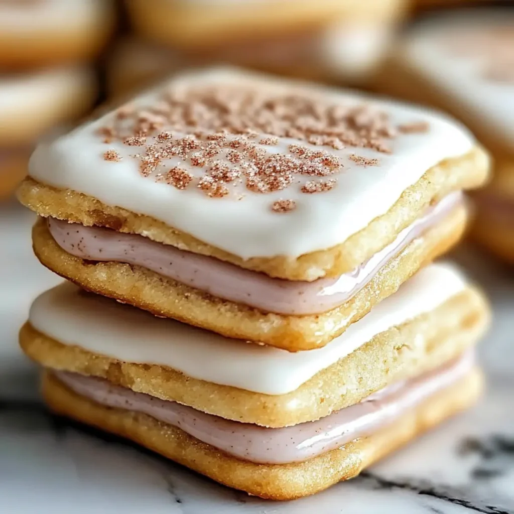 Frosted Cinnamon Pop Tart Cookies - Savory Splash