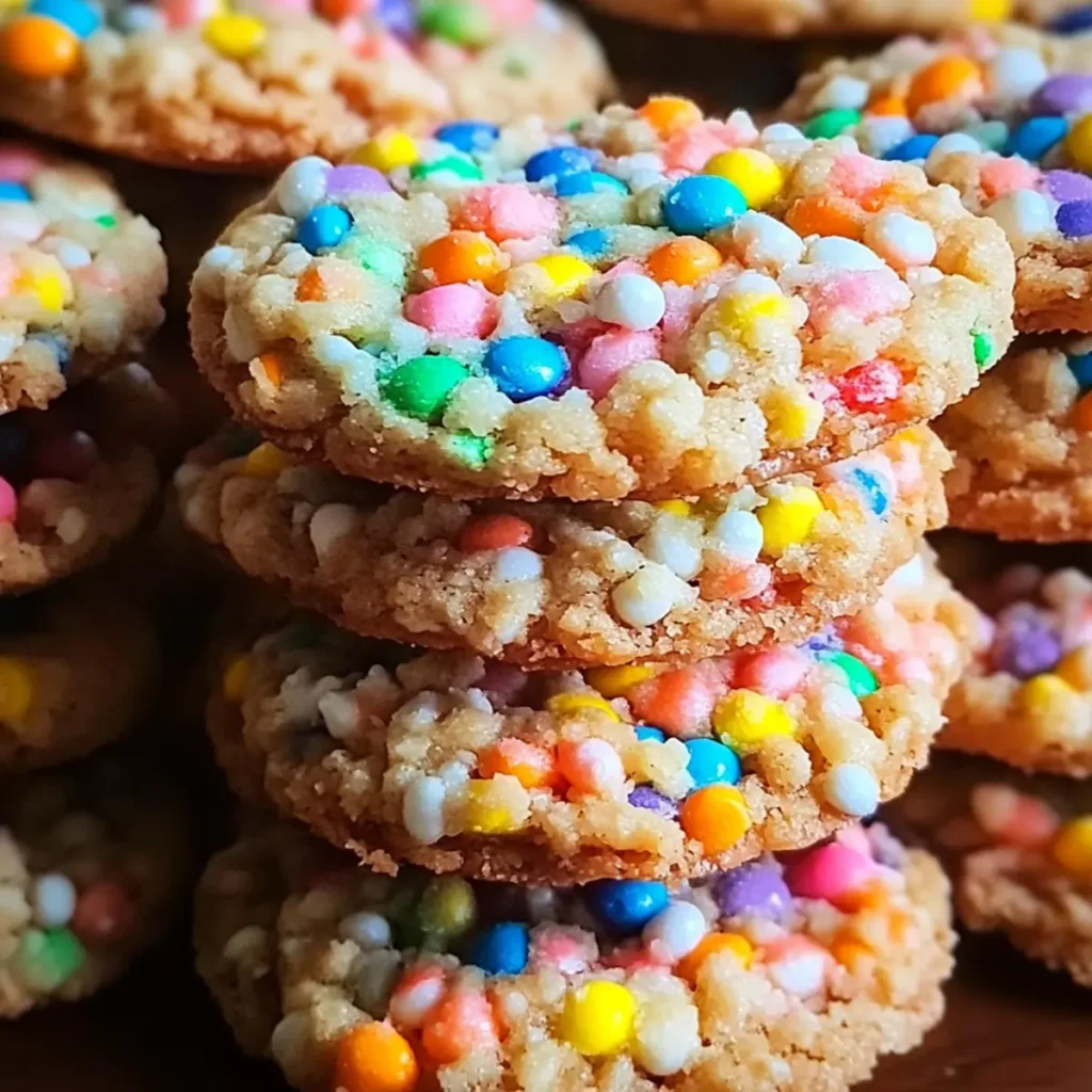 Fruity Pebbles Cookie Sandwiches - Savory Splash