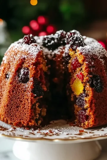 Moist Christmas Fruit Bundt Cake