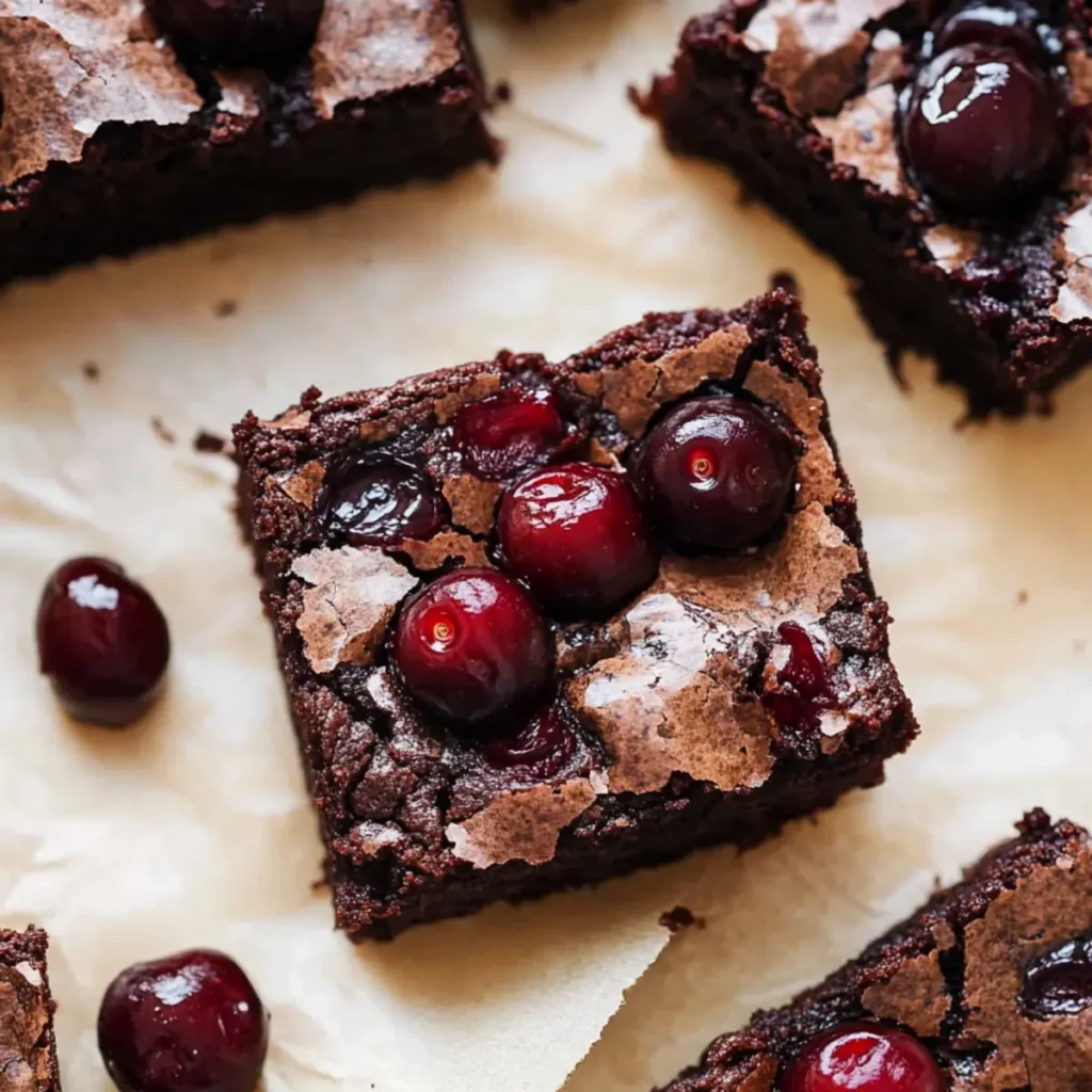 Roasted Cherry Brownies