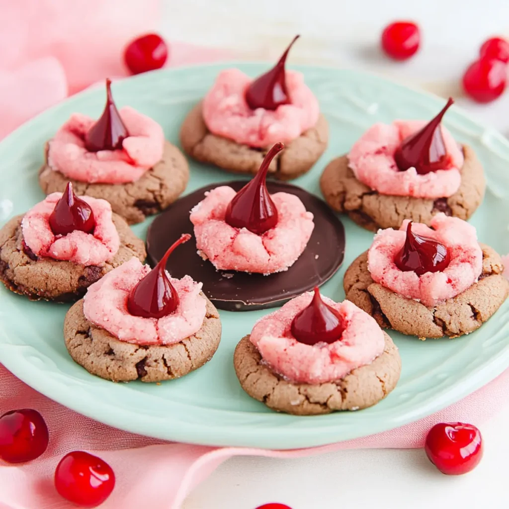 Chocolate Cherry Blossom Cookies