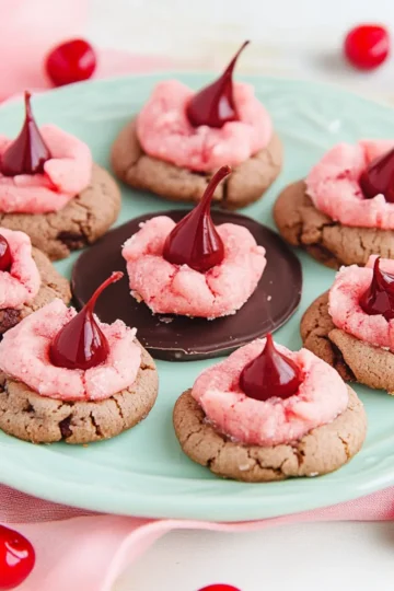 Chocolate Cherry Blossom Cookies