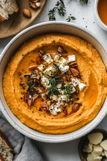 Pumpkin Whipped Feta Dip | Walder Wellness, RD