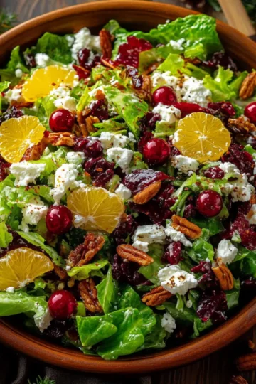 Christmas Tossed Salad: Crisp, Fresh Flavors Bursting with Holiday Spice and Zesty Citrus Delight