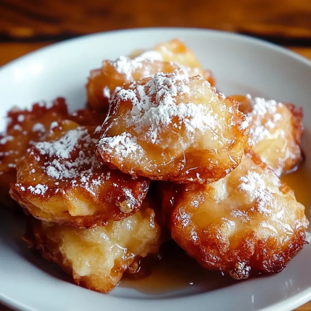 Baked Apple Fritters with Glaze